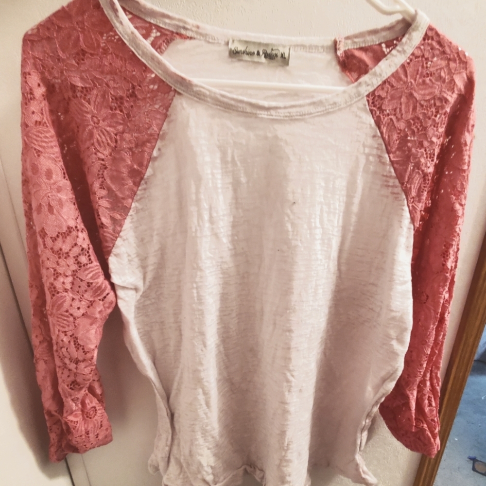 Lace Sleeve Long Sleeve Tee Sunshine and Rodeo